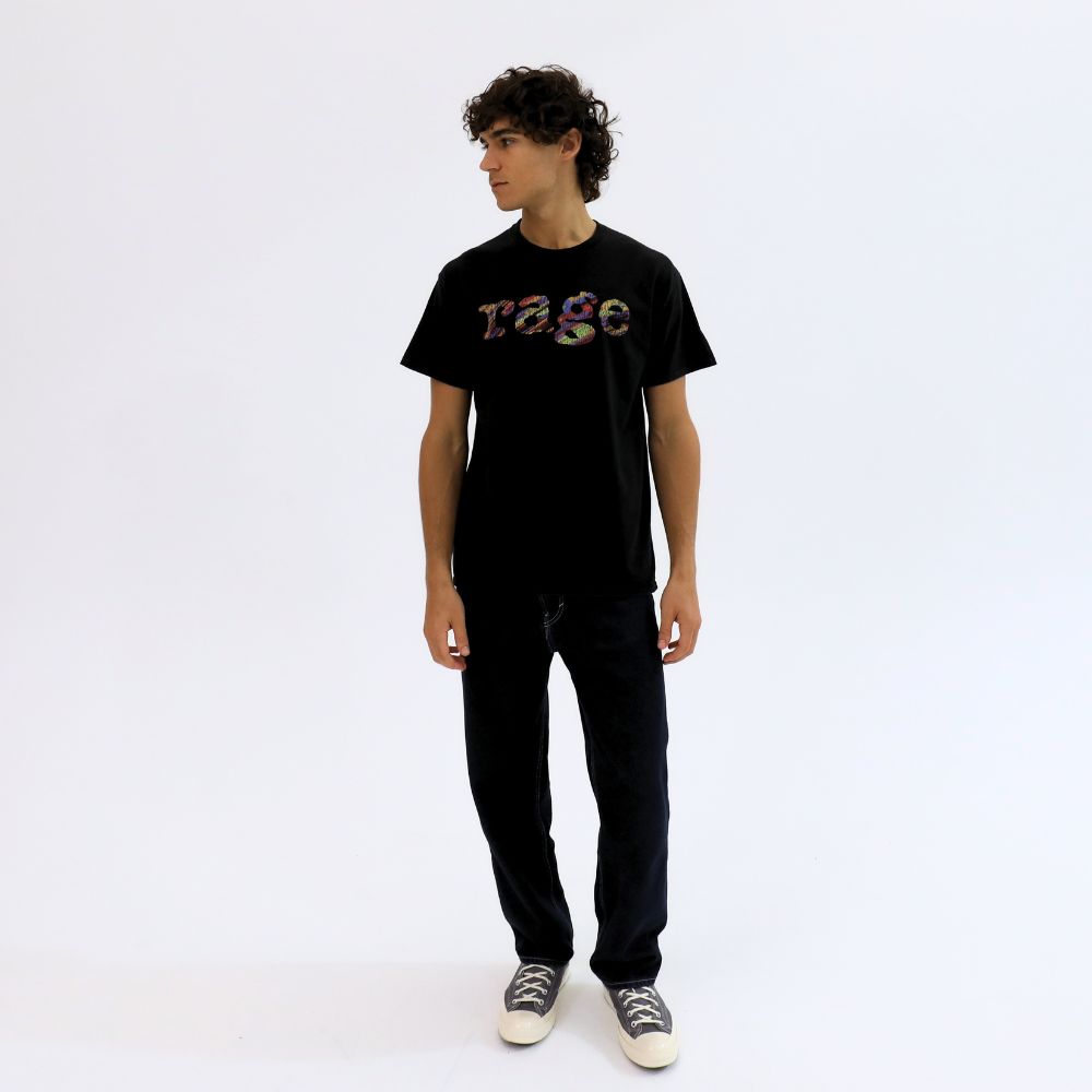 Rage Vintage Logo Oversized Heavy Tee (Black)