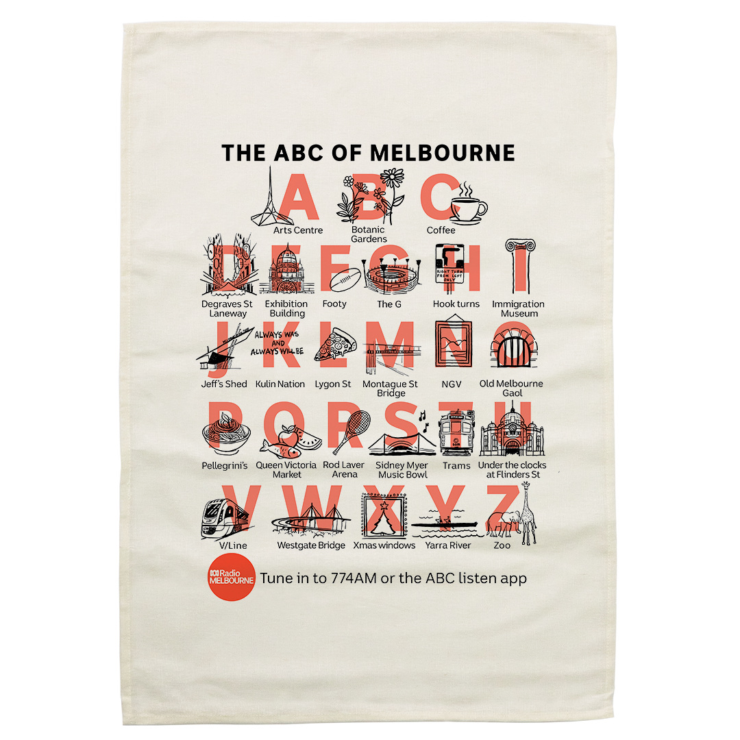 The ABC of Melbourne Tea Towel