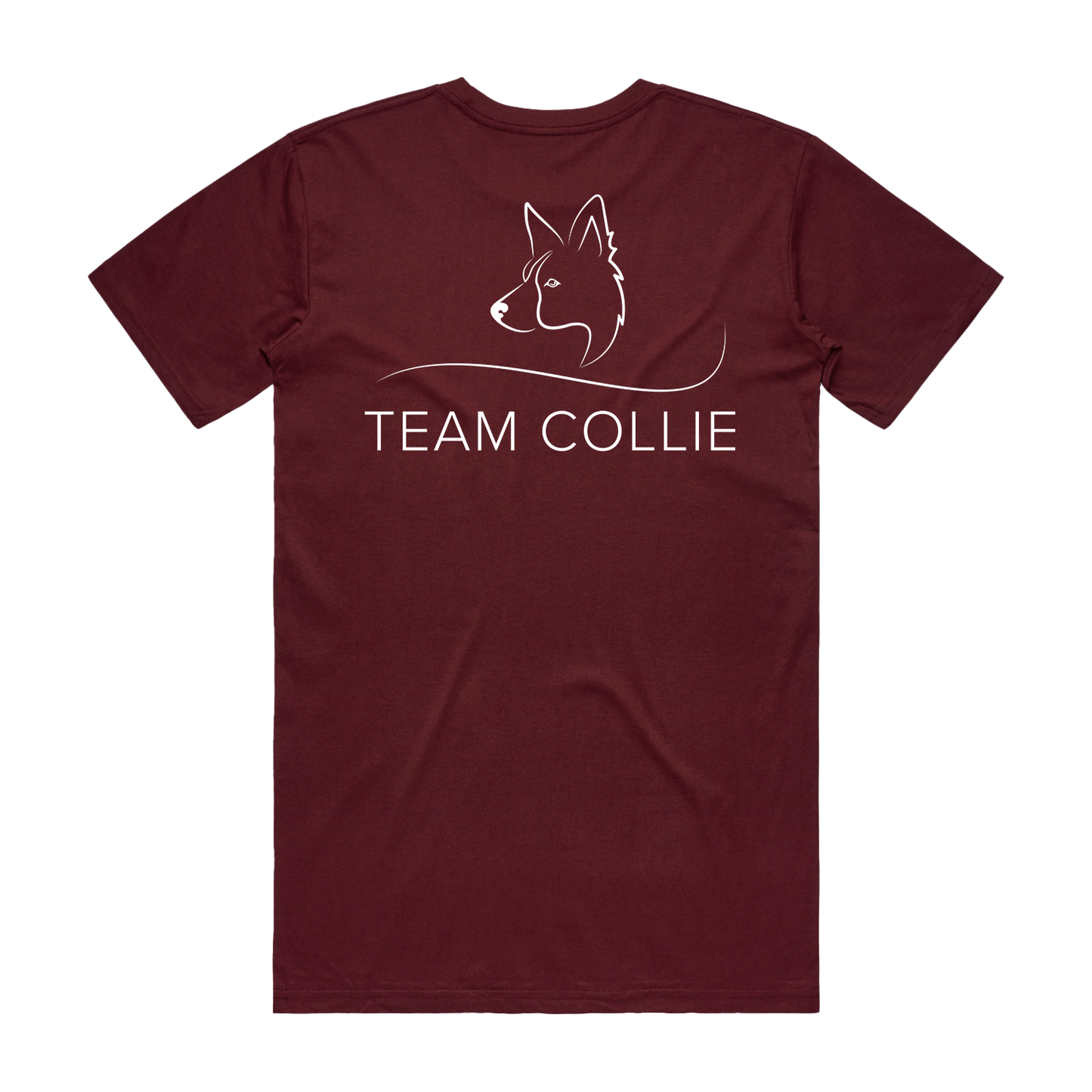 Team Collie Tee - Burgundy