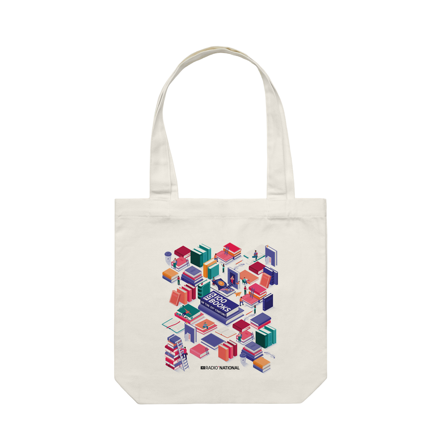 Top 100 Books Maze Cream Tote