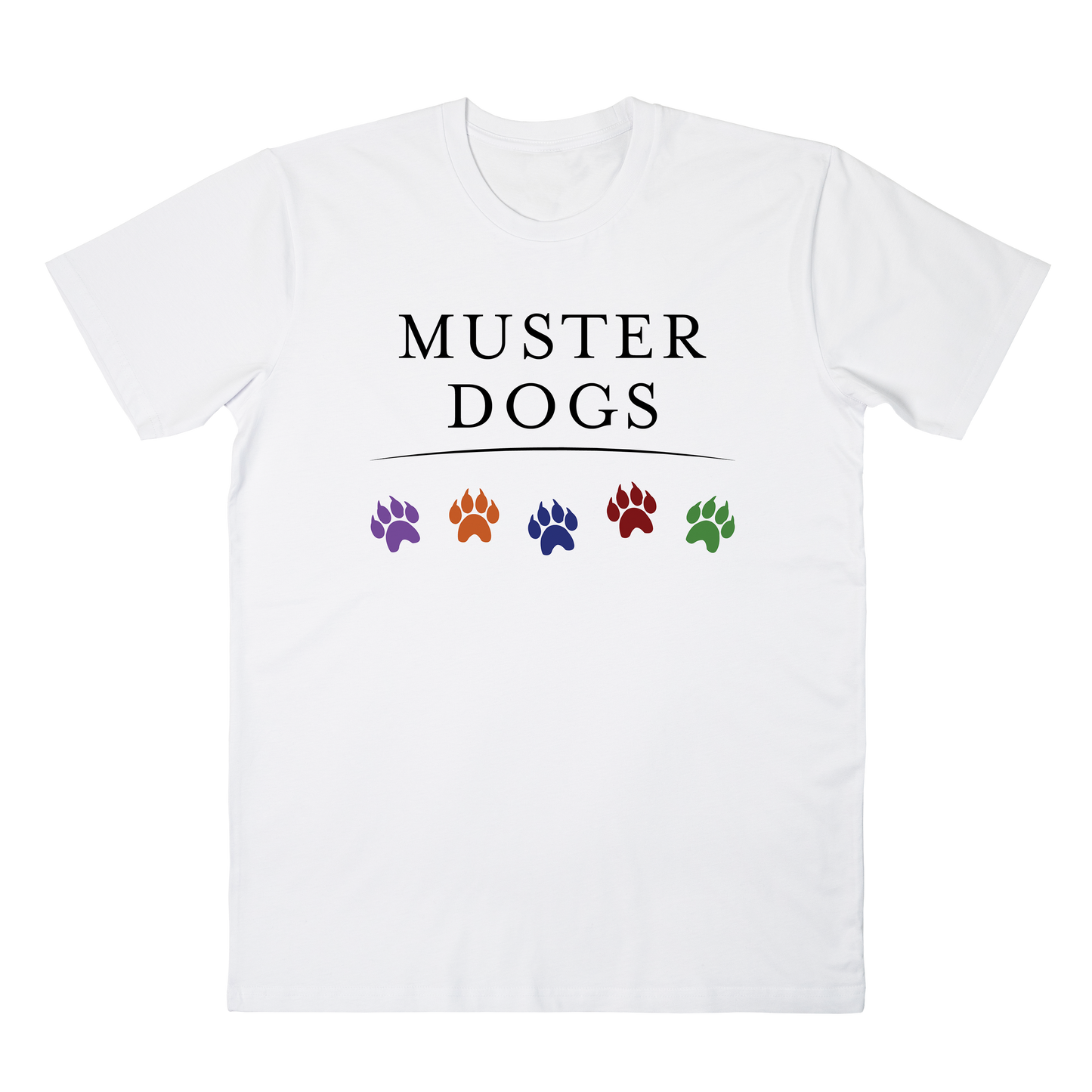 2026 Muster Dogs Paw Print Tee White