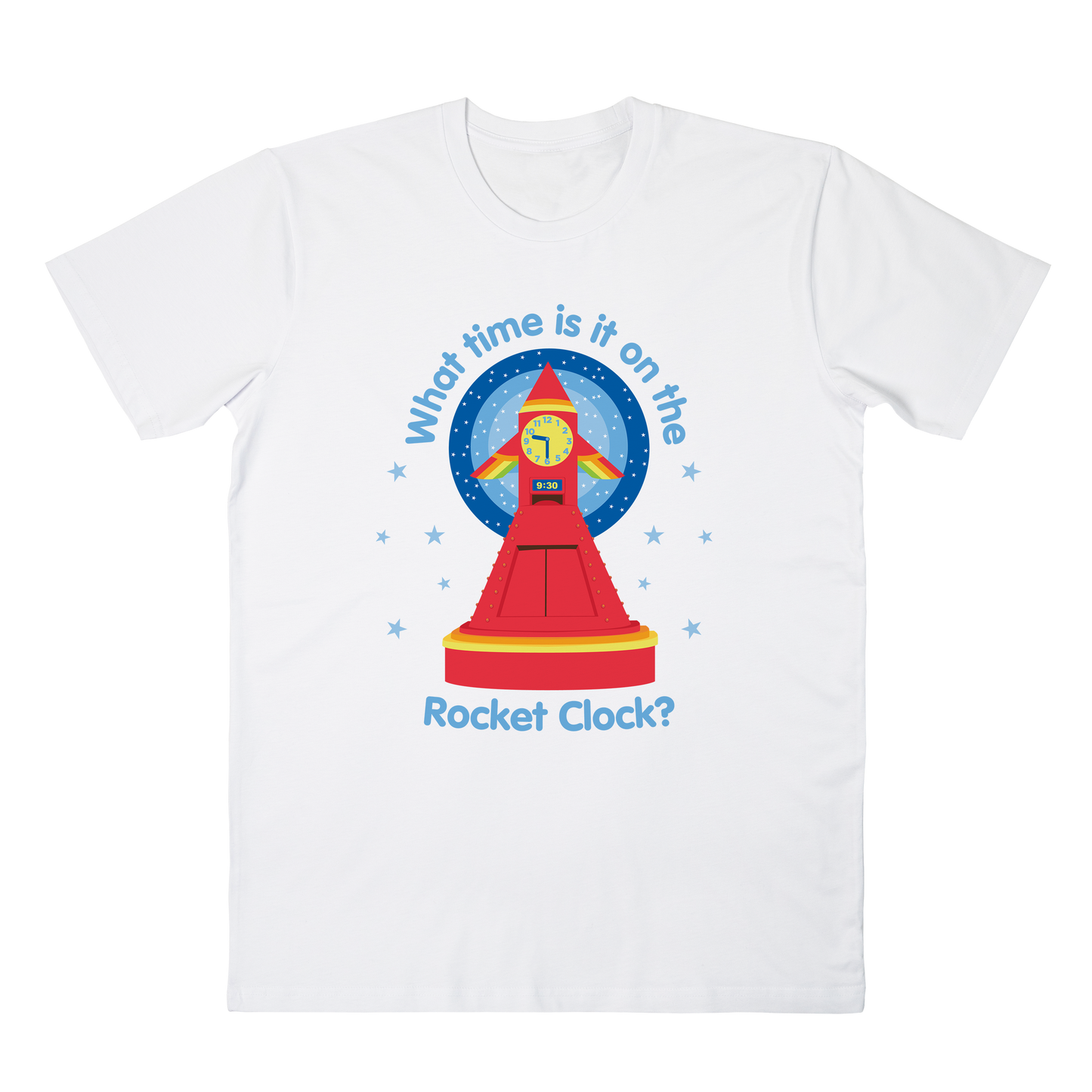 Play School Rocket Clock Tee White