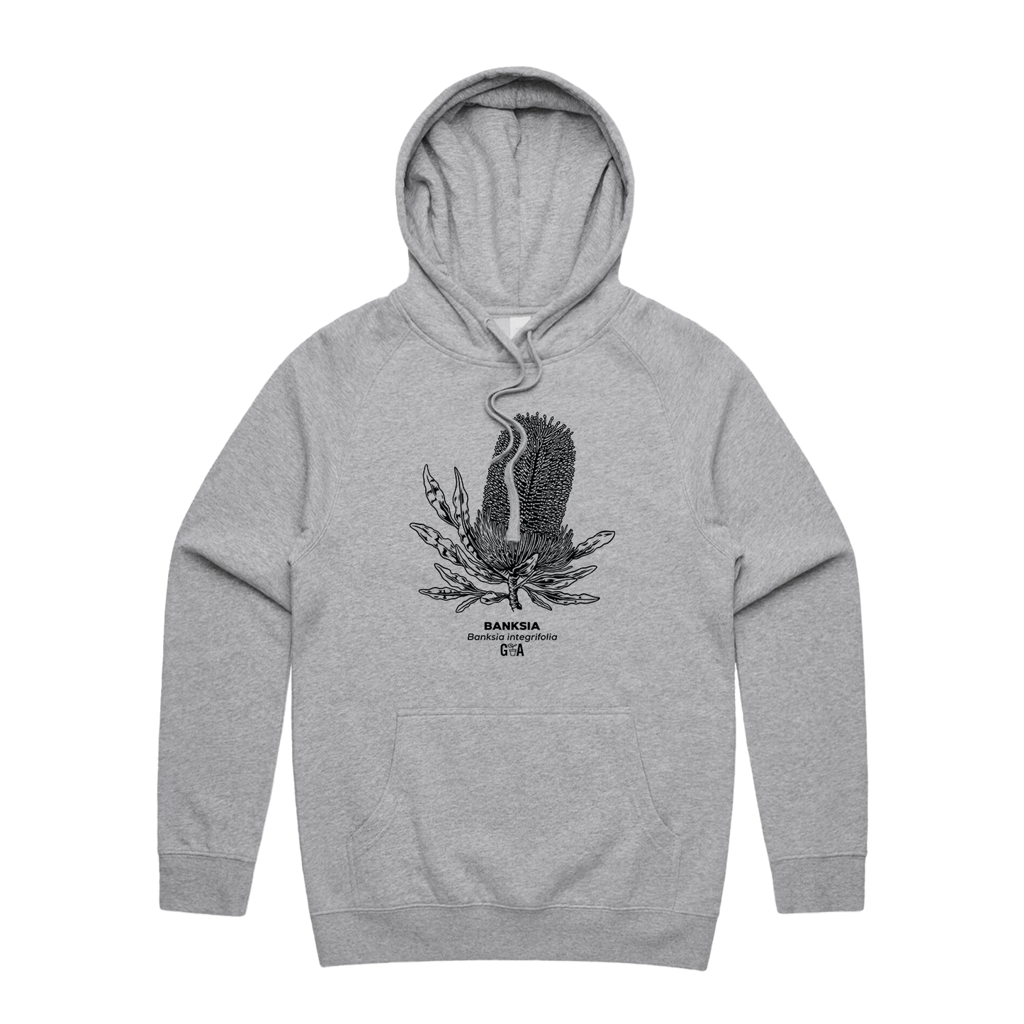 Banksia integrifolia Grey Marle Hoodie