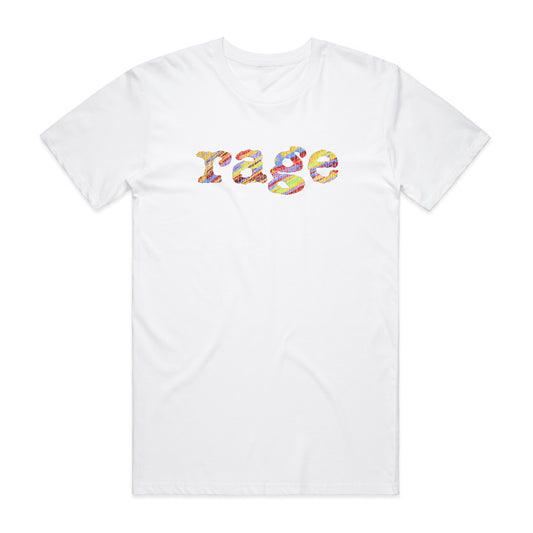 Rage Vintage Logo Oversized Heavy Tee (White)