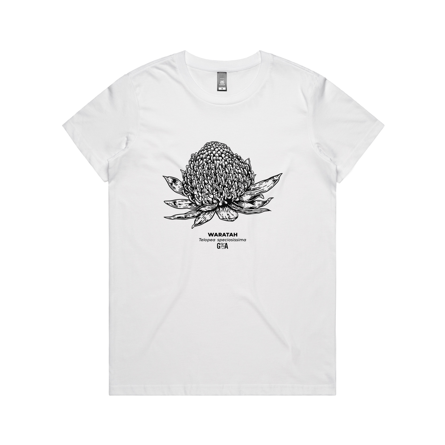 Waratah Telopea speciosissima White Women's Tee