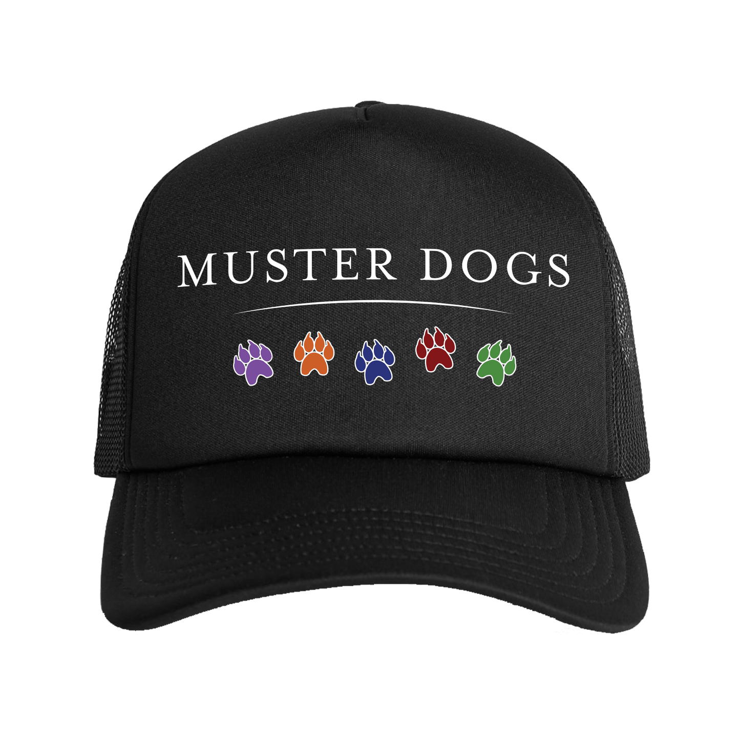 2026 Muster Dogs Paw Print Trucker