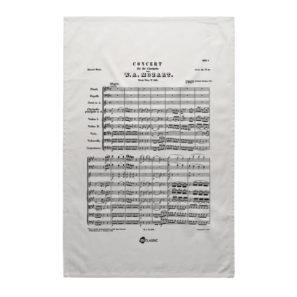 ABC Classic Mozart Tea Towel (White)