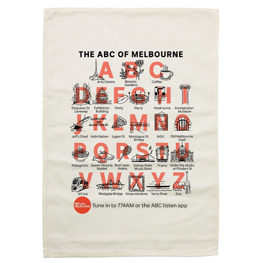 The ABC of Melbourne Tea Towel