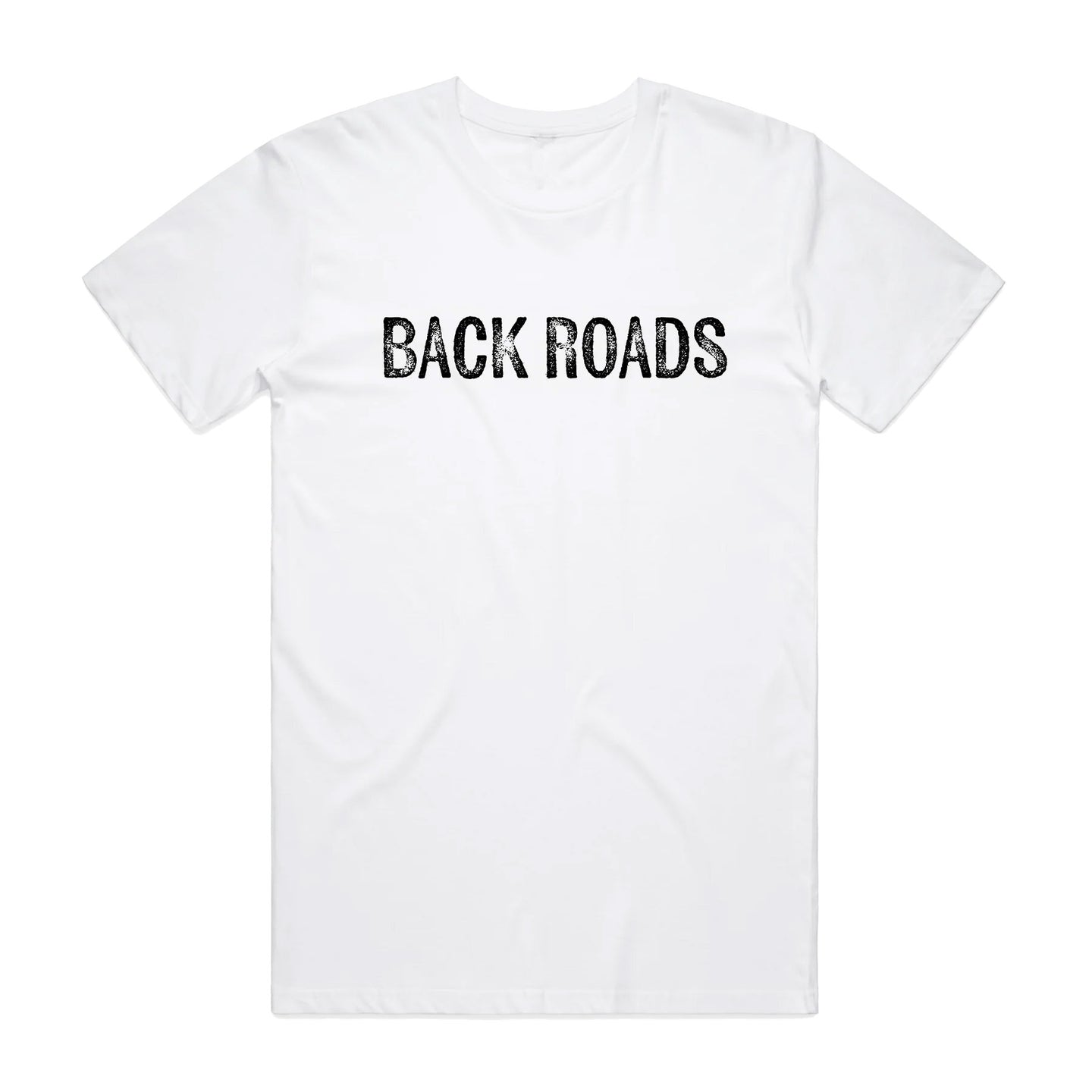 Backroads Black Logo White Tee