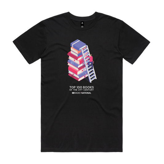 Top 100 Books Ladder Black Tee