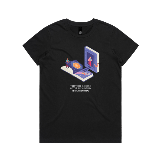 Top 100 Books Solar Black Womens Tee