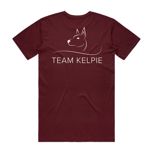 Team Kelpie Tee - Burgundy