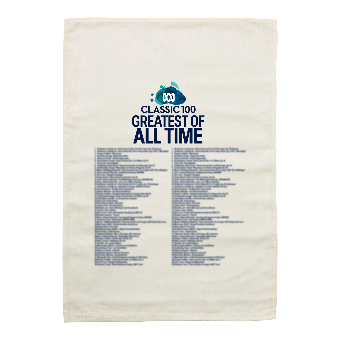 ABC Classic 100: Greatest of All Time Tea Towel [PRE-ORDER]