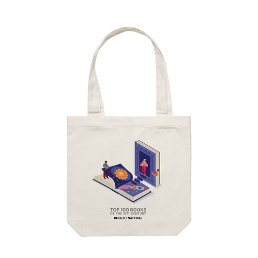 Top 100 Books Solar Cream Tote