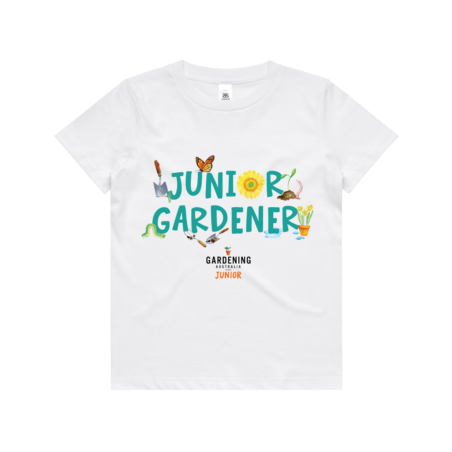 Gardening Australia Junior Gardener Kids Tee White