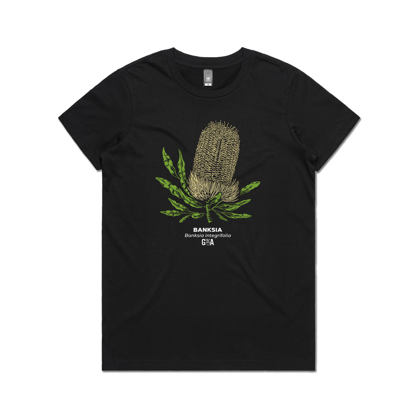 Banksia integrifolia Coloured Women's Tee Black