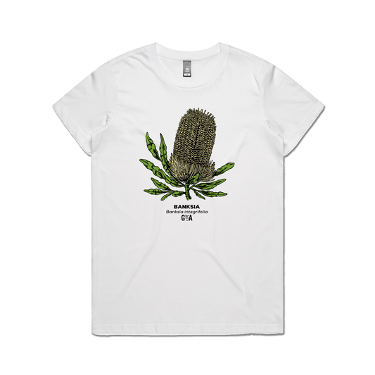 Banksia integrifolia Coloured Women's Tee White
