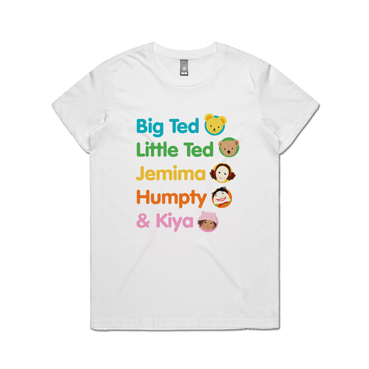 Play School Names Women's Tee White