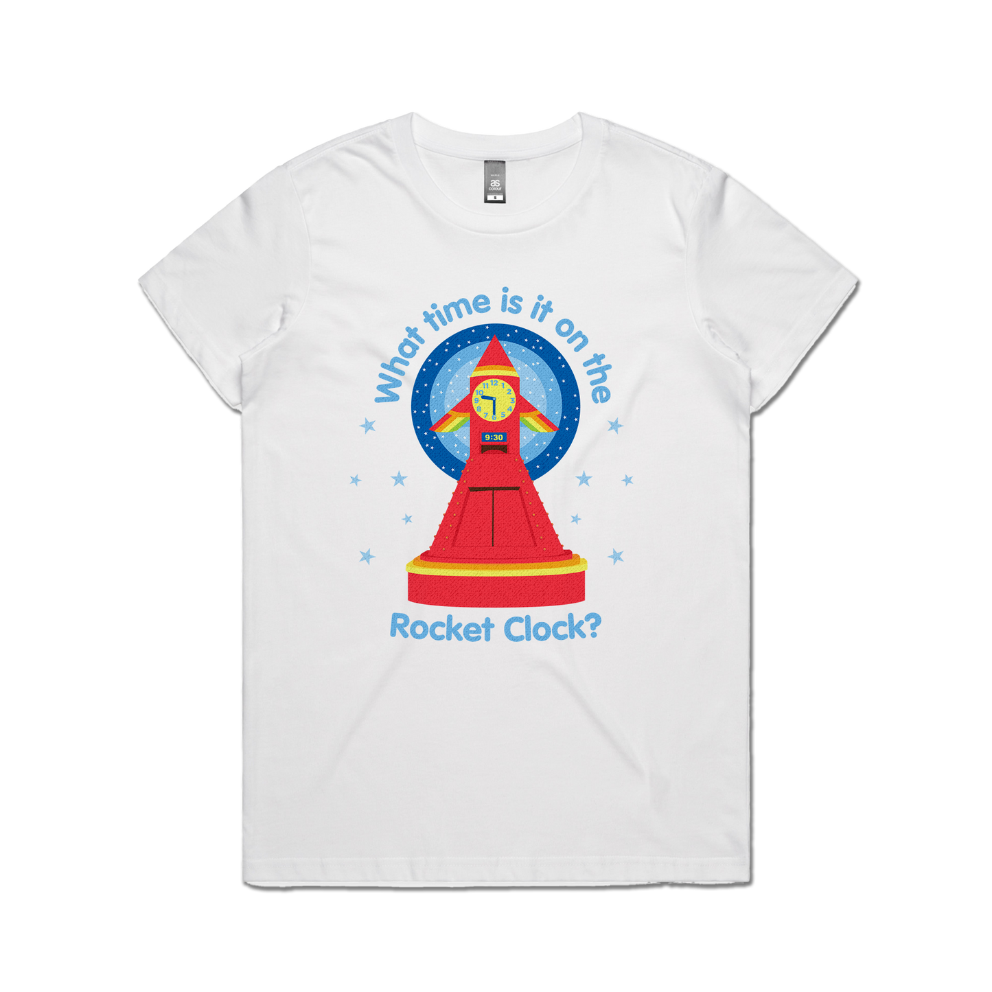 Play School Rocket Clock Women's Tee White
