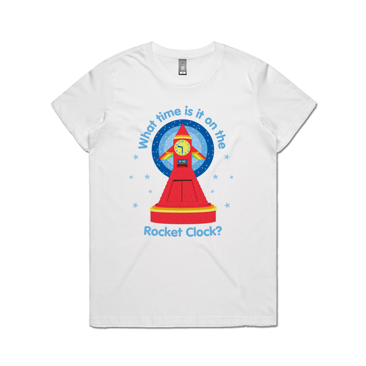 Play School Rocket Clock Women's Tee White