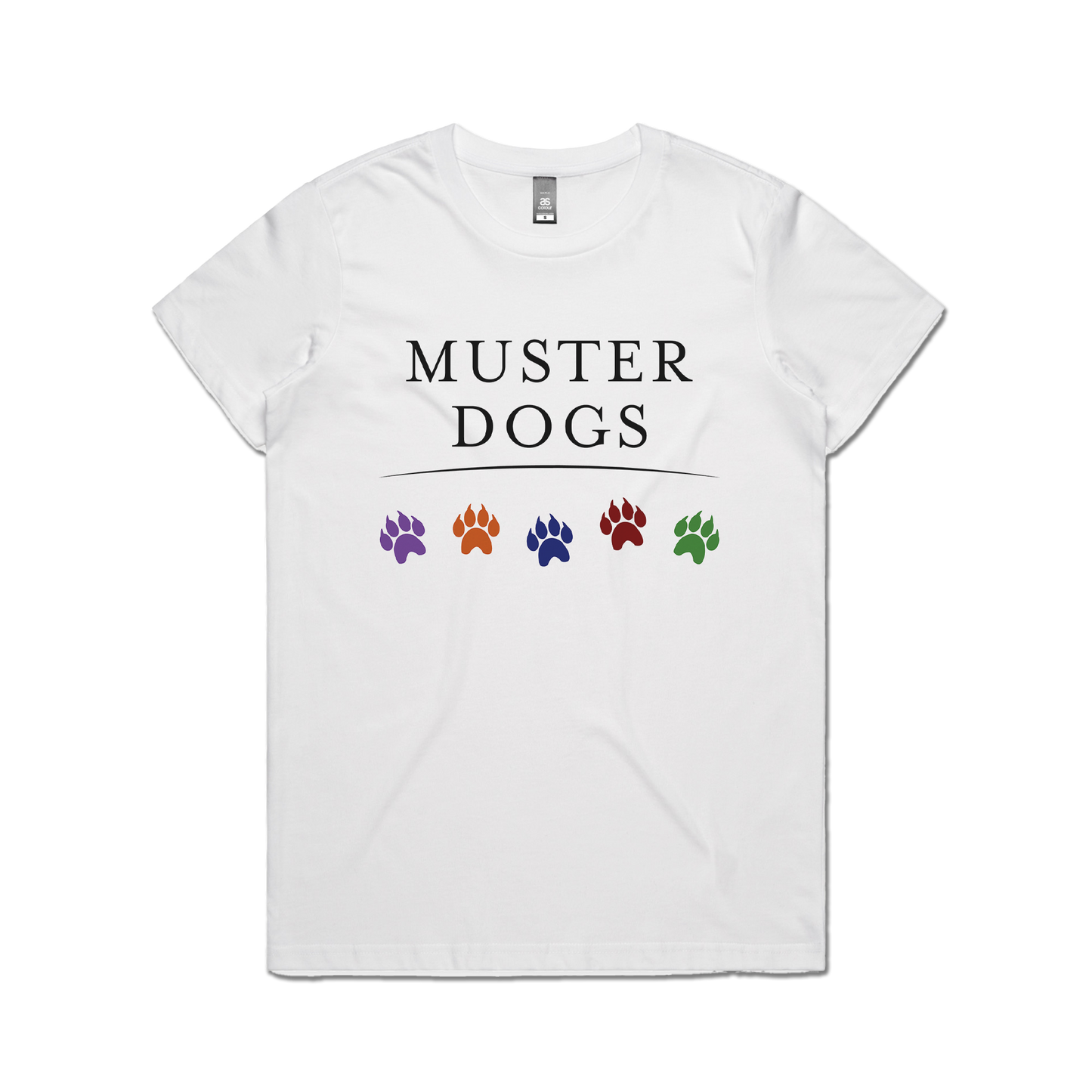 2026 Muster Dogs Paw Print Women's Tee White