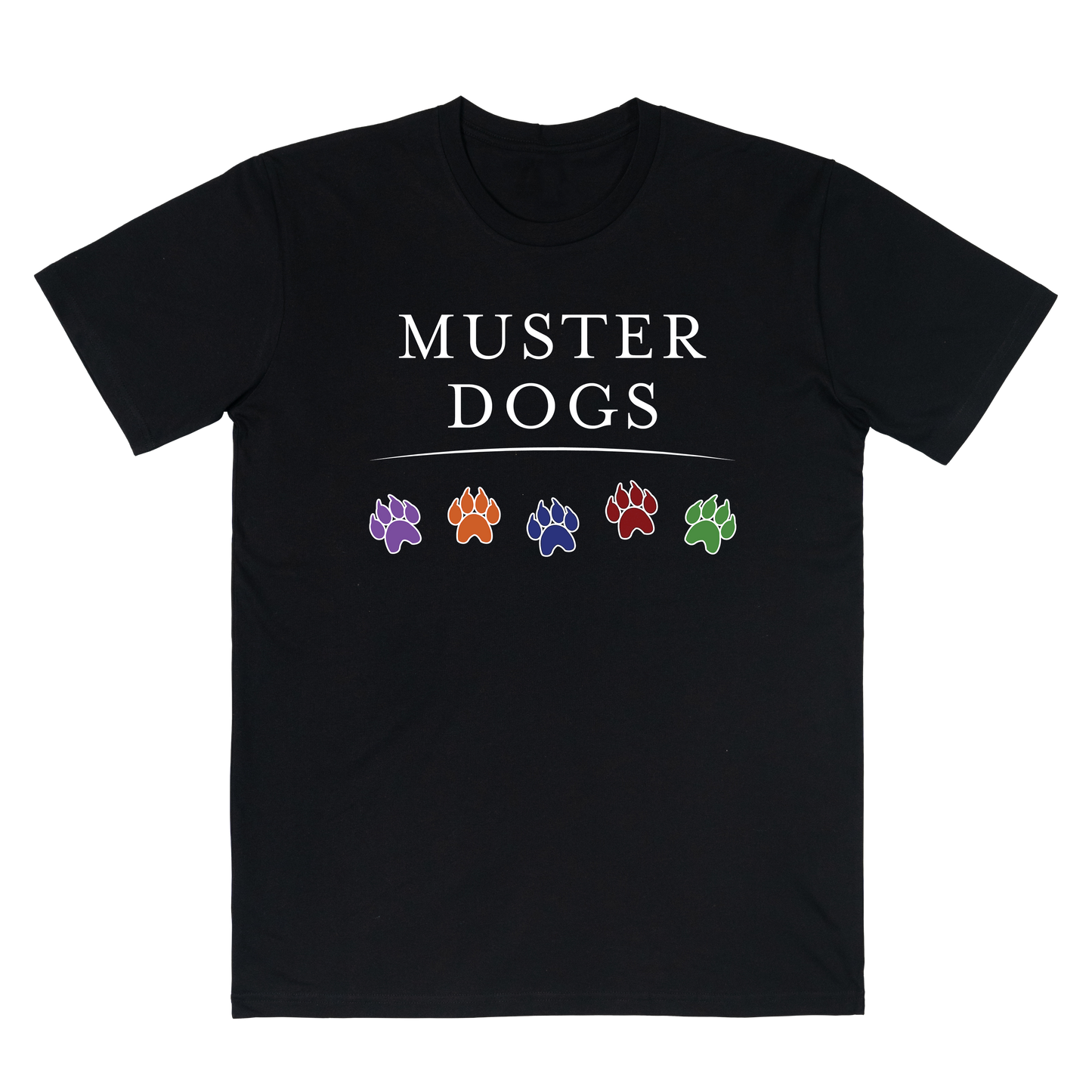 2026 Muster Dogs Paw Print Tee Black