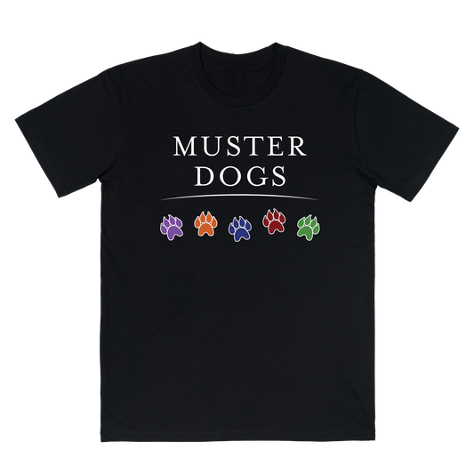 2026 Muster Dogs Paw Print Tee Black