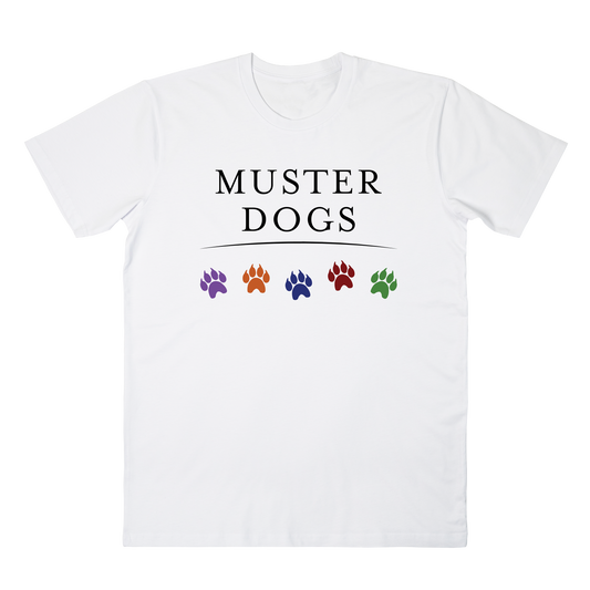 2026 Muster Dogs Paw Print Tee White