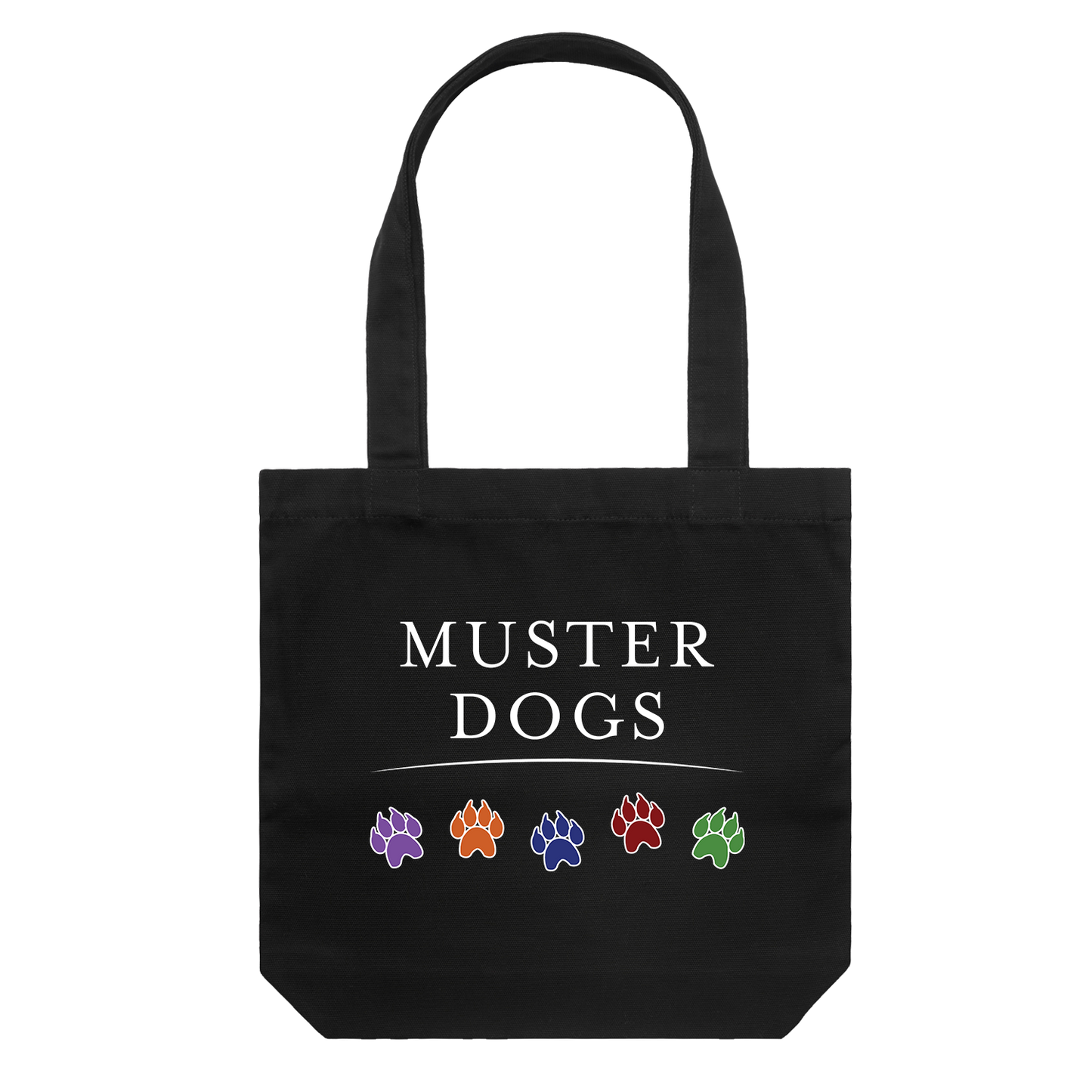 2026 Muster Dogs Paw Print Tote Bag