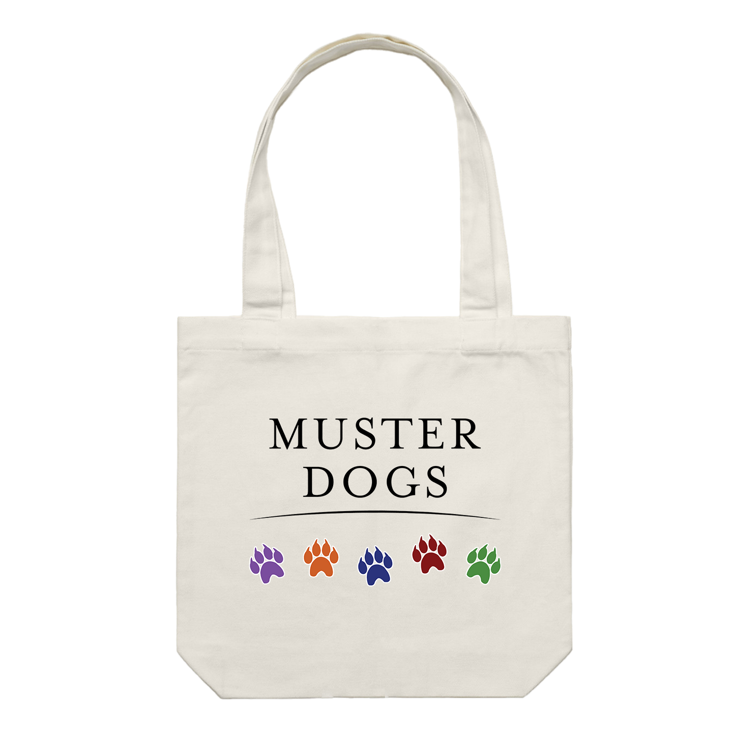 2026 Muster Dogs Paw Print Tote Bag Cream