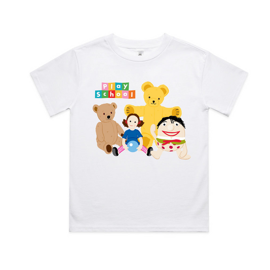 Play School Characters Kids Tee White