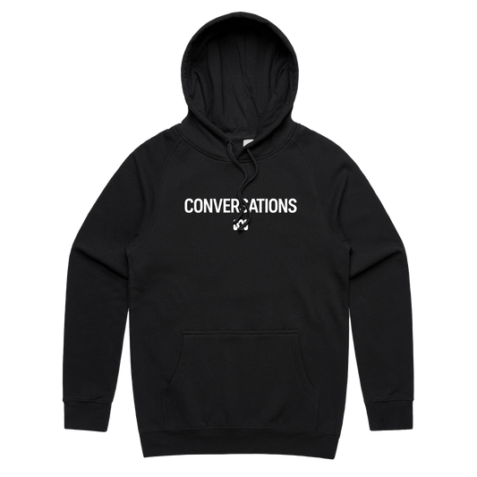 Conversations Title Hoodie Black