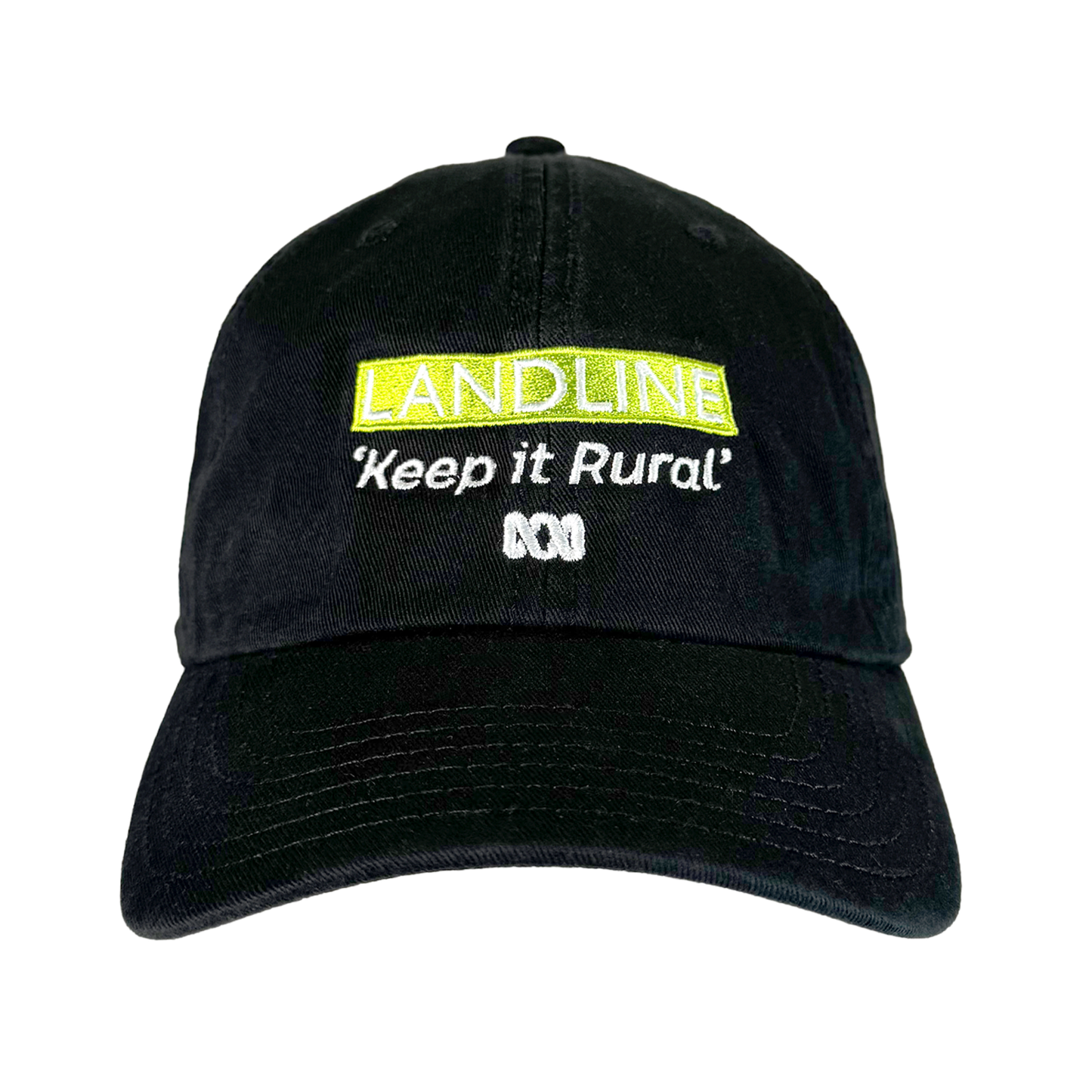 Landline Embroidered Cap - Black