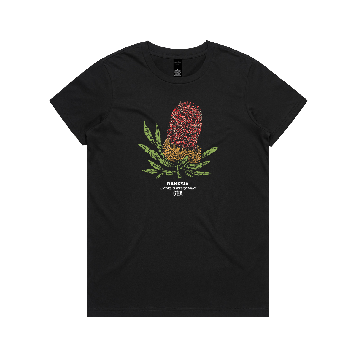 Banksia integrifolia Coloured Women's Tee Black
