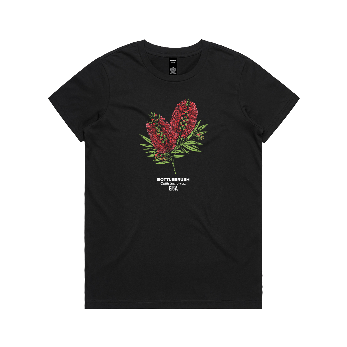 Bottlebrush Callistemon sp. Coloured Women's Tee Black