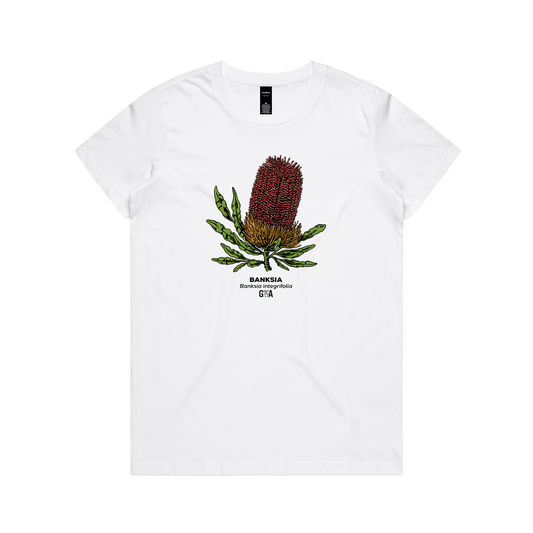 Banksia integrifolia Coloured Women's Tee White