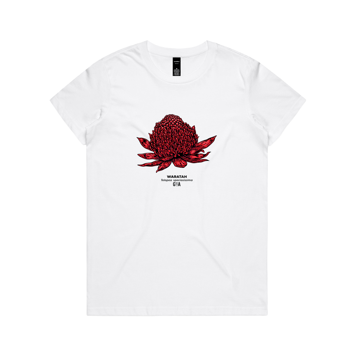 Waratah Telopea speciosissima Coloured Women's Tee White