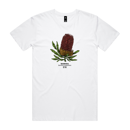 Banksia integrifolia Coloured Tee White
