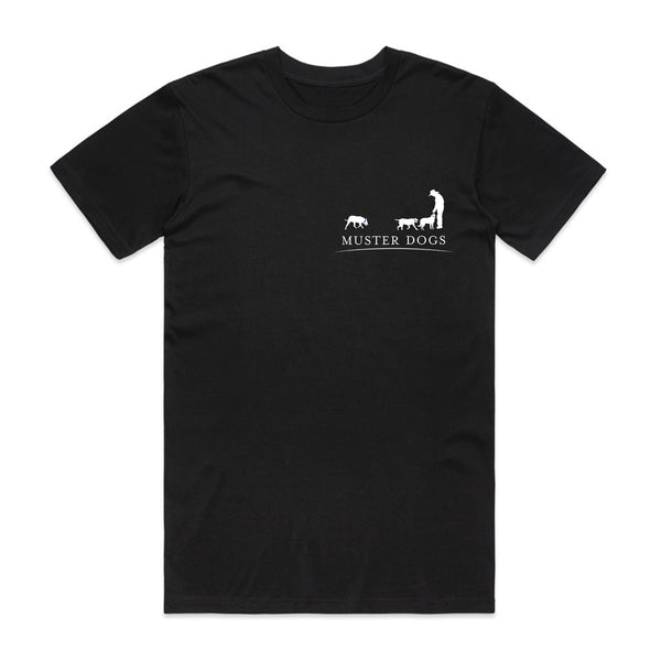 Muster Dogs Mustering Black Tee