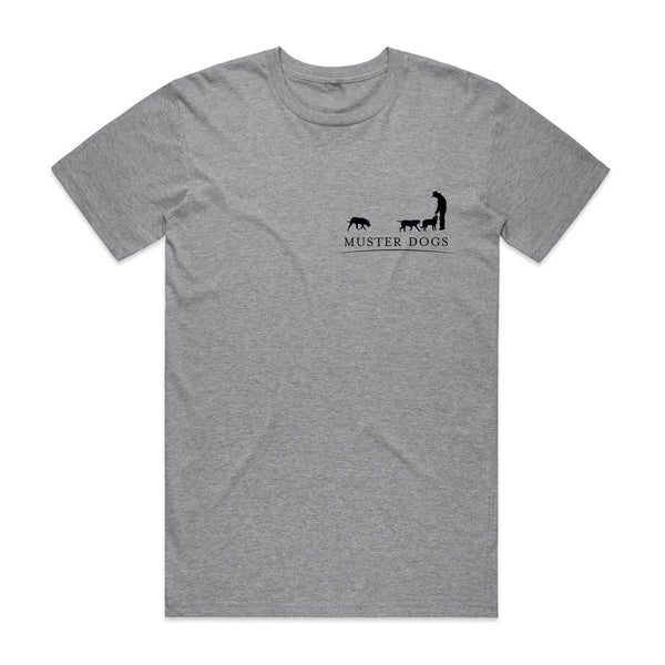 Muster Dogs Mustering Grey Tee