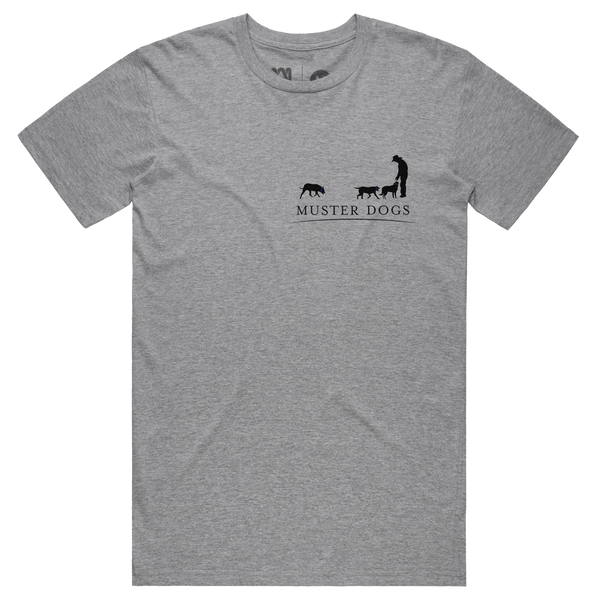 Muster Dogs Mustering Grey Tee