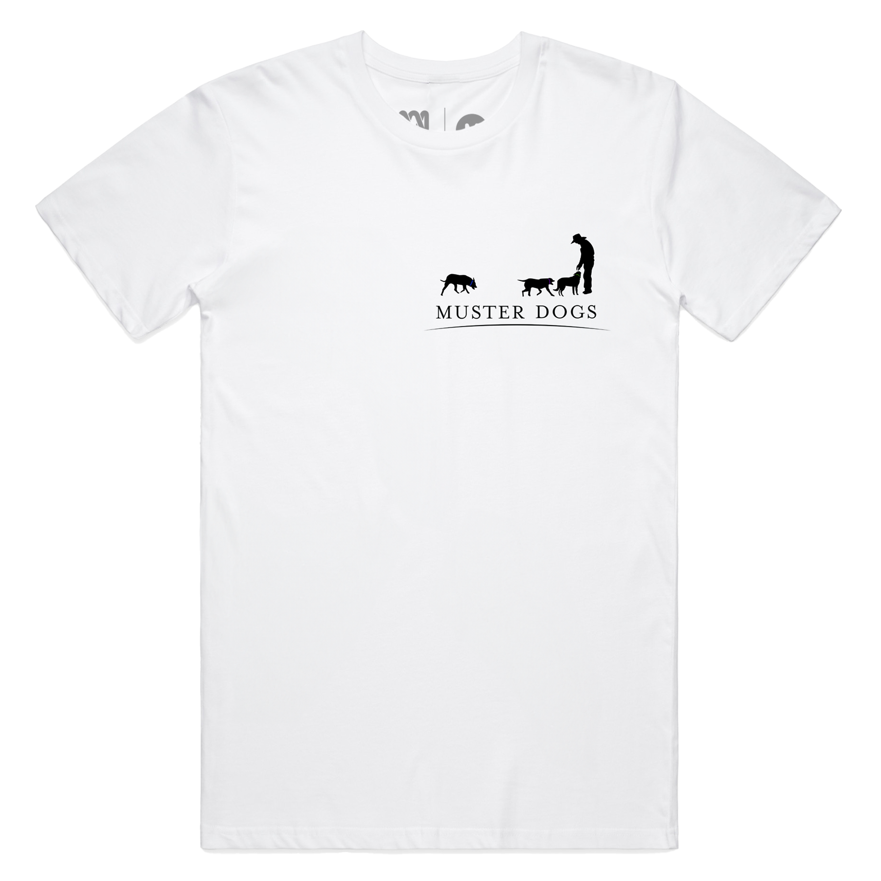 Muster Dogs Mustering White Tee – ABC Merch