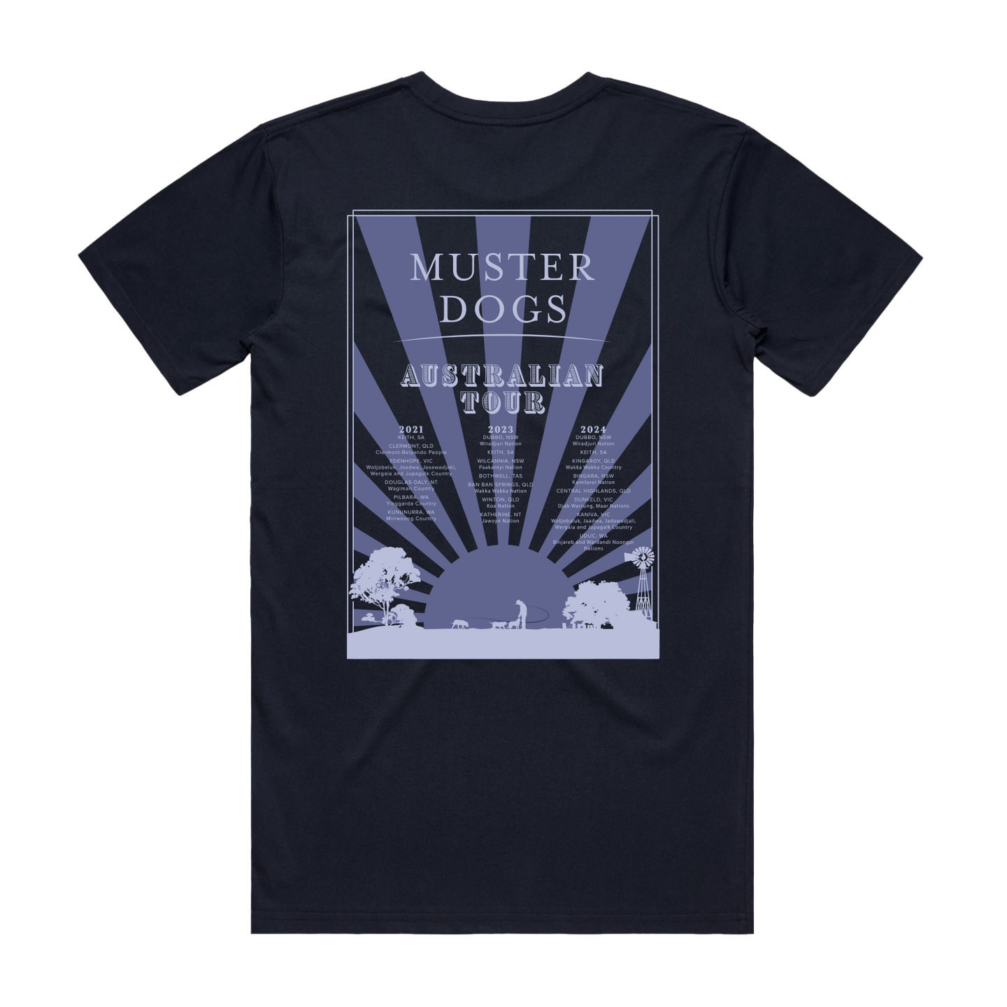 Muster Dogs Tour Tee - Navy