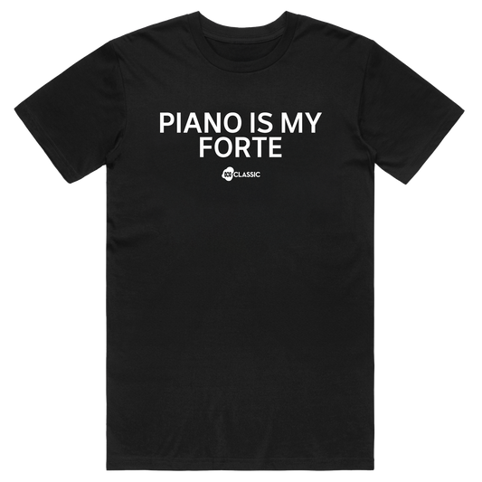 Piano Is My Forte Black Tee