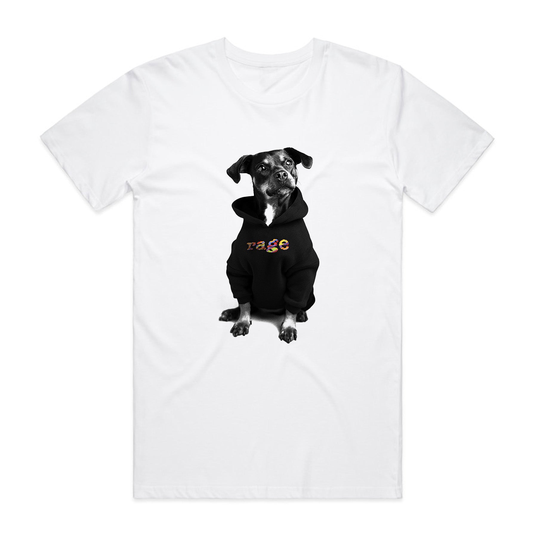 Rage 'DogHoodie' Oversized Heavy Tee (White) – ABC Merch