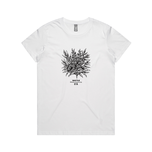 Wattle Acacia sp. White Women's Tee