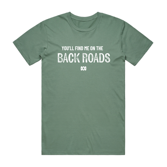 Backroads You'll Find Me Sage Tee