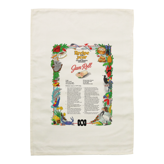 Recipe of the Year: Jam Roll Tea Towel Cream — Cream front