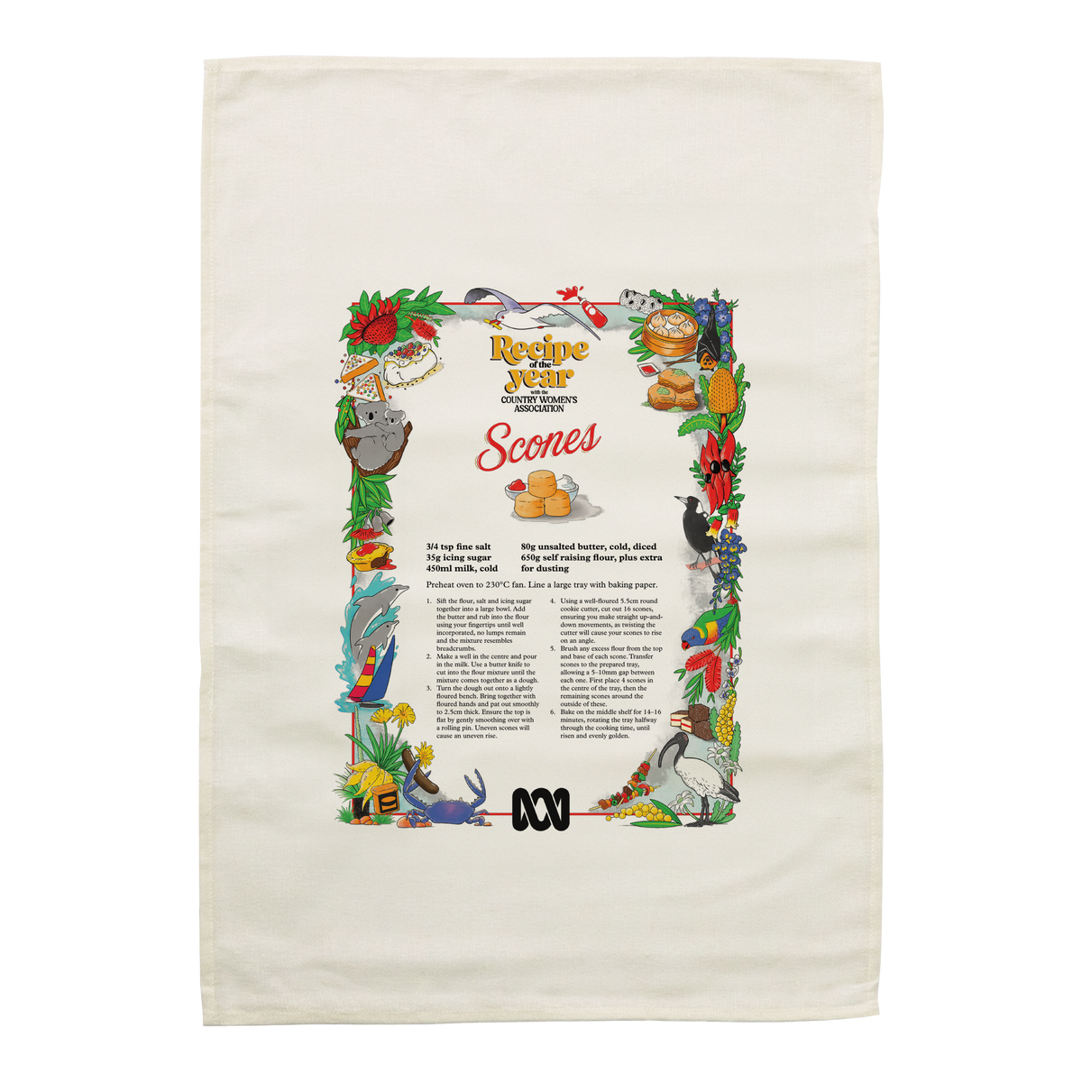 Recipe of the Year: Scones Tea Towel Cream — Cream front