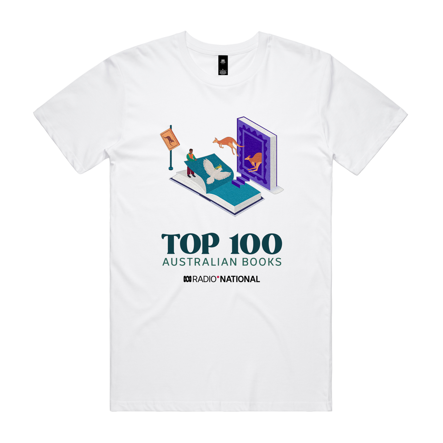 Top 100 Australian Books - Animals Tee — White front